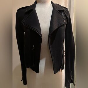 All Saints Black Harper Moto Jacket